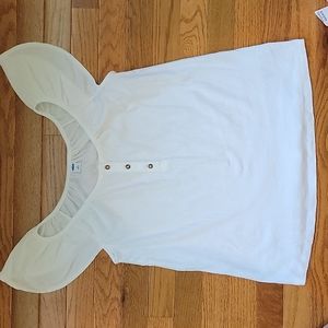 Old Navy flutter sleeve white top XS